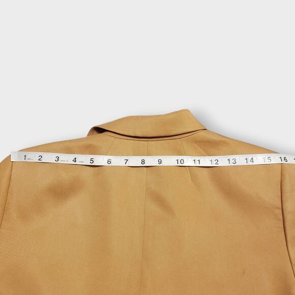 NWT J. Crew Factory Drapey Twill Double-Breasted Blazer Warm Brandy Sz 6 Preppy - Picture 13 of 16